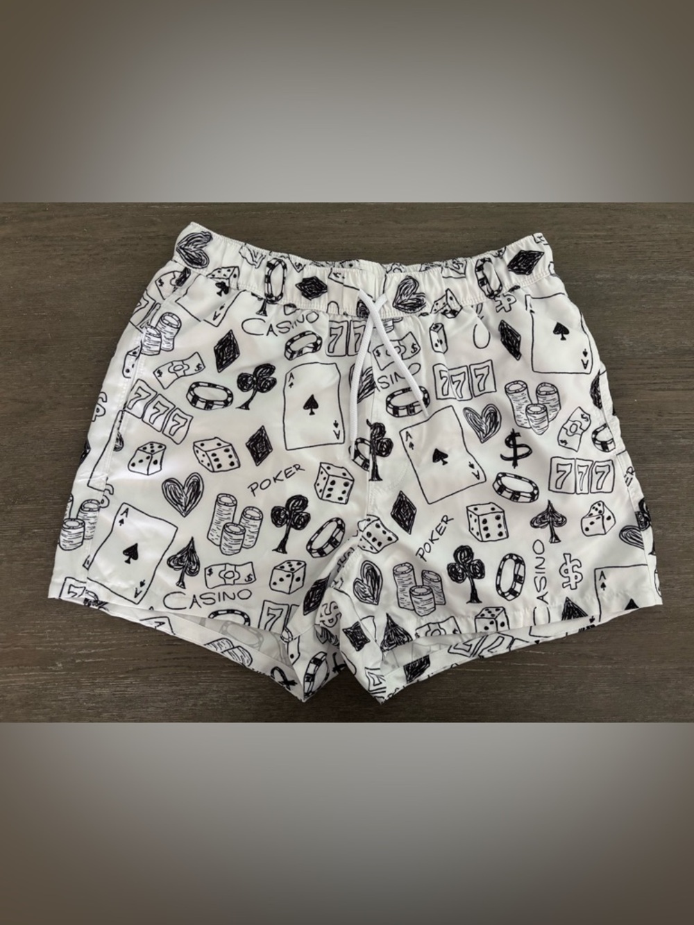 Men’s Casino Print Swim Trunks
